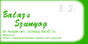 balazs szunyog business card